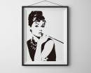 Audrey Hepburn Vinyl Decals Silhouette Modern Wall Art Sticker